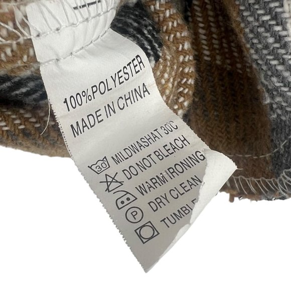 Plaid Button Up Coat | Medium - Picture 3 of 4